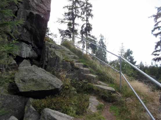 Treppe auf den Saubadfelsen