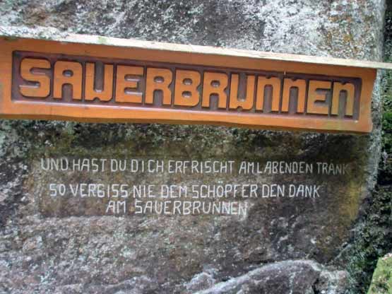 Wir erreichen den Sauerbrunnen...