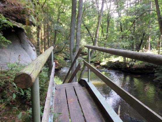 bergang über die Felsen