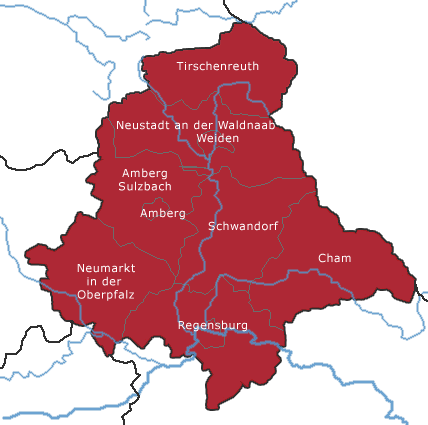 Oberpfalz Karte